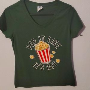 Green Popcorn Tee Shirt, Medium, Port & Company